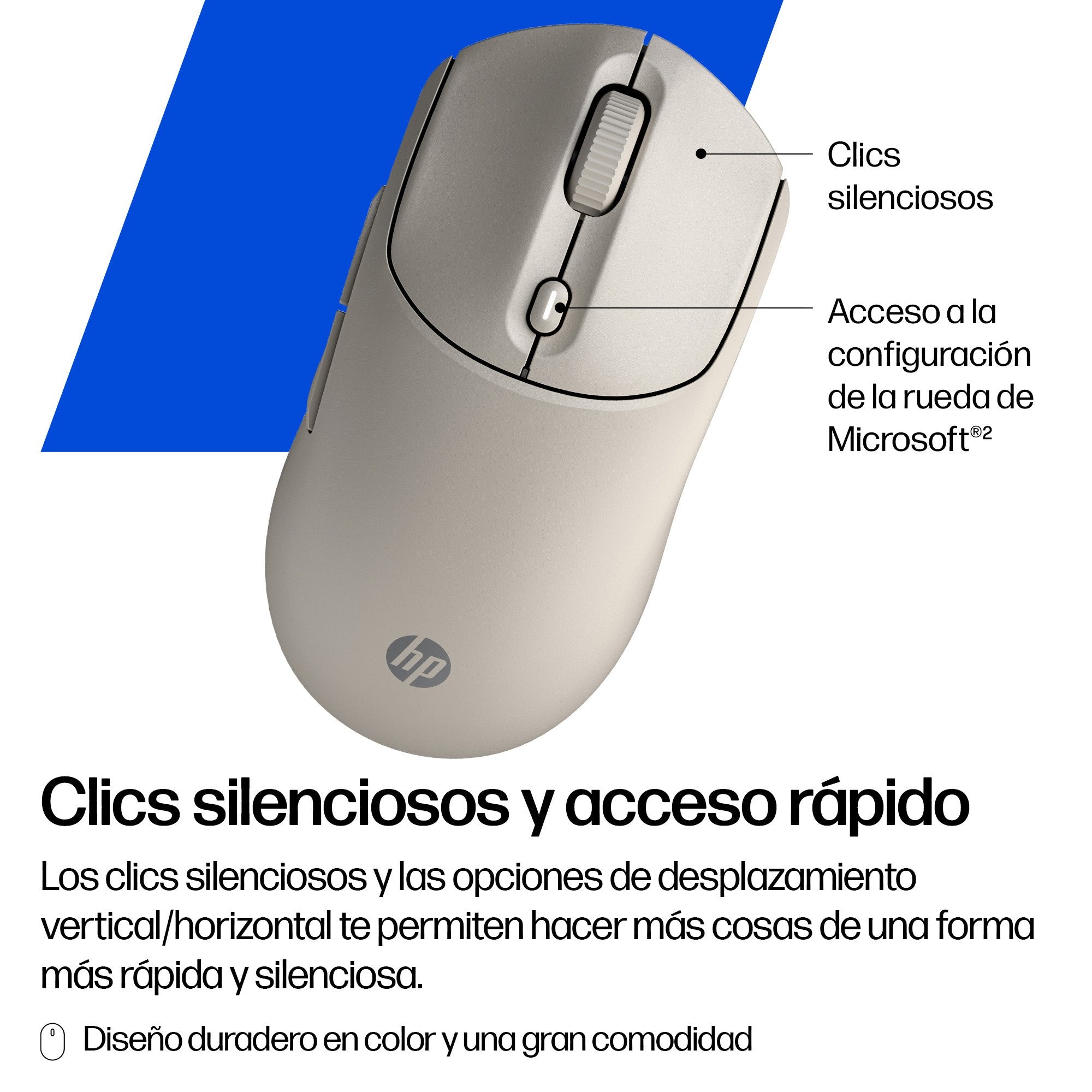 EAN 5715328149793 - HP 400 Quiet Blue Wireless Mouse ratón Hogar Ambidextro RF Wireless + Bluetooth 6000 DPI imagen 4