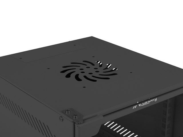 Armario Rack 10 Montaje En Pared 6u / 280x310 Para Autoarmas (Paquete Plano) Con Puerta De Cristal Black Lanberg