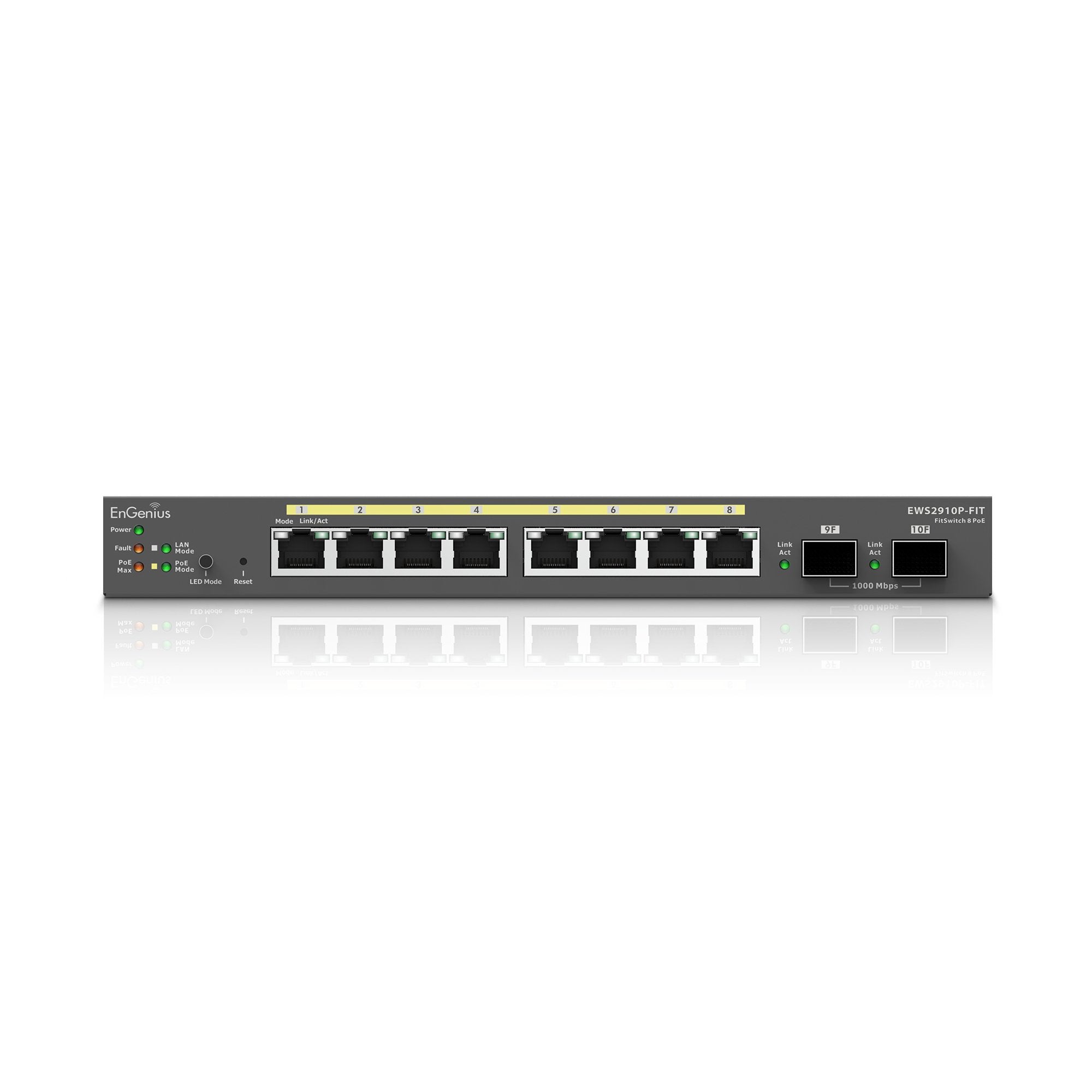 Switch 8-Port Gbe Poe.Af/At(+) 110w 2xsfp Sobremesa / Montaje En Pared