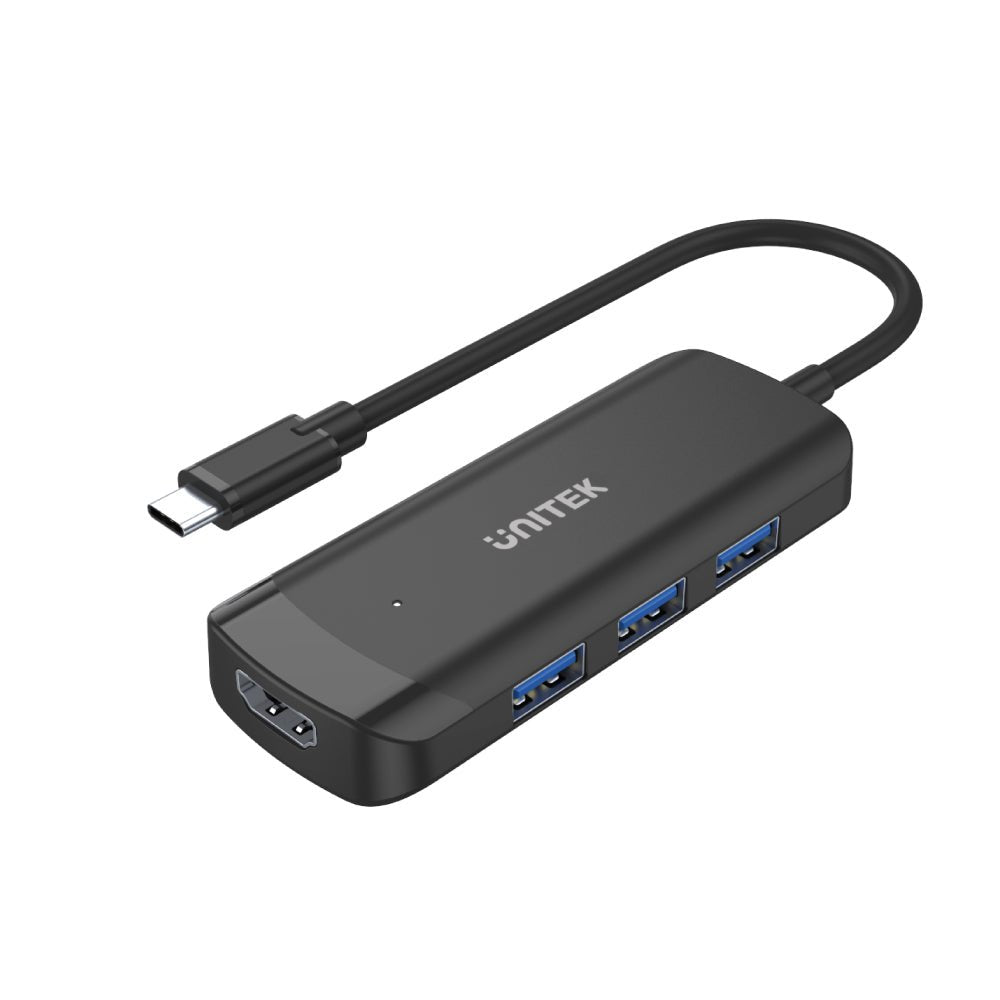 Unitek H1110b Active Hub Usb-C, 3 X Usb-A 3.1, Hdmi 4k30hz