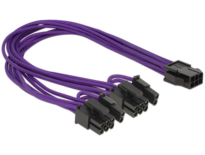 EAN 4043619837045 - DeLOCK PCI Express 6 pin - 2 x 8 pin 0,3 m imagen 1