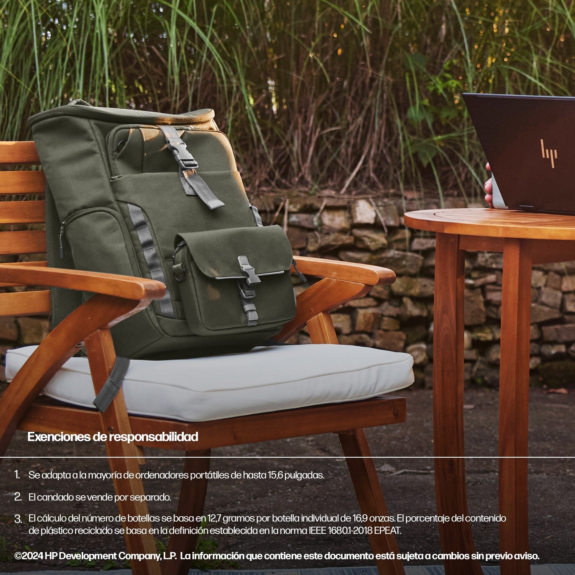 Laptop Backpack - 15.6inch - Grey-Green