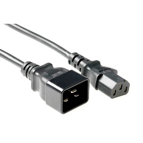 Cable Extension C13 A C20 2,00 M Negro
