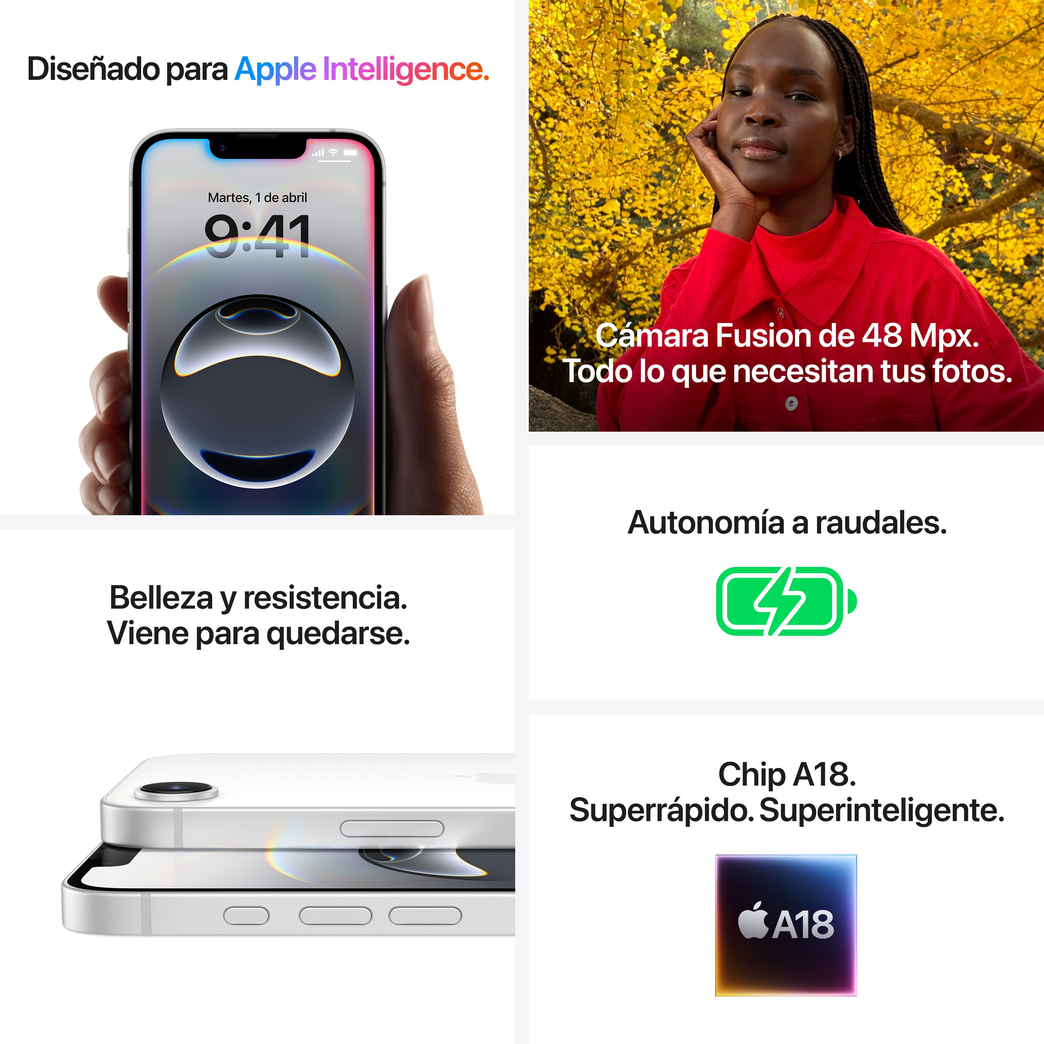 EAN 0195950051438 - Apple iPhone 16e 15,5 cm (6.1") SIM doble iOS 18 5G USB Tipo C 512 GB Negro imagen 7