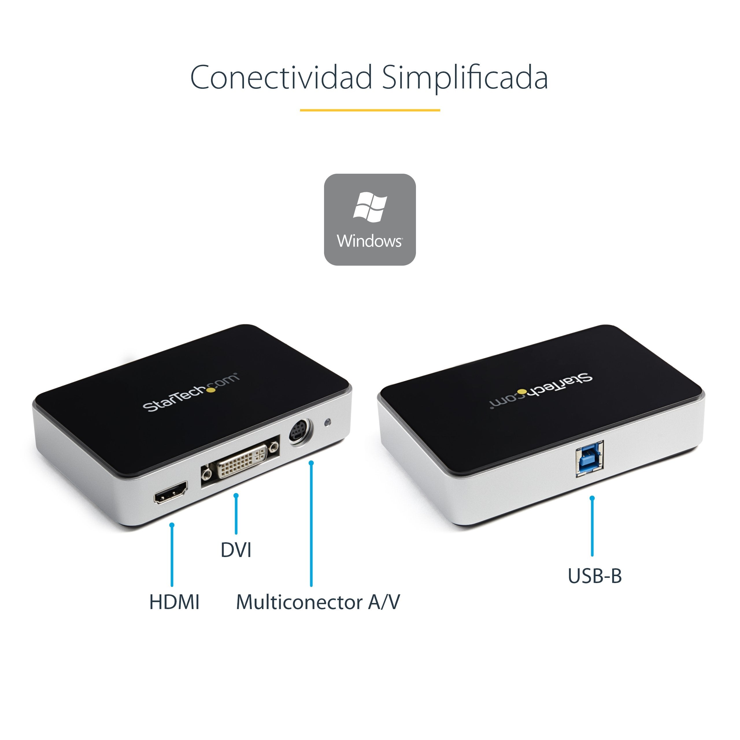 Startech Capturadora De Video Usb 3.0 A Hdmi, Dvi, Vga Y Componentes Grabador Video Hd 1080p 60fps