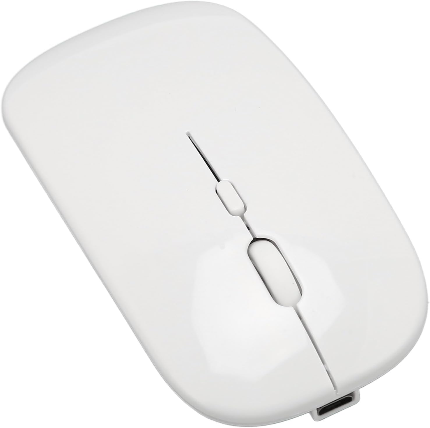 Raton Inalámbrico Recargable 2 En 1 Bluetooth + Usb 2.4g 1600 Dpi Ergonómico Blanco