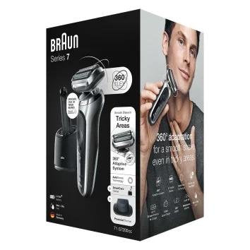 EAN 4210201433637 - Braun Series 7 71-S7200cc Máquina de afeitar de láminas Recortadora Negro, Plata imagen 7