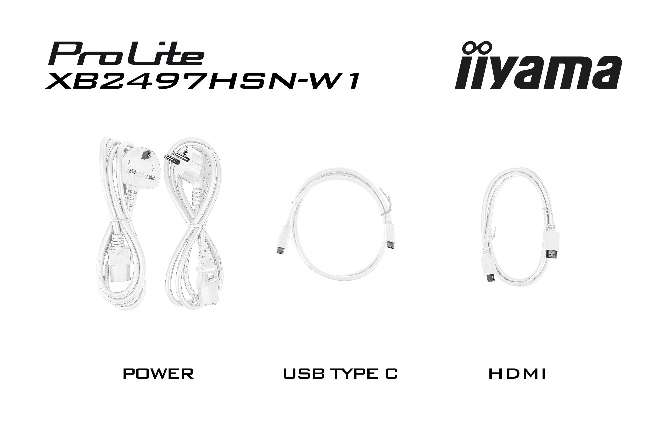 Iiyama Xb2497hsn-W1 (Prolite) - 23.8p Ips Fhd - 1ms - 350cd/Mâ² - Hdmi-Dp Usb-C.Dock - Hub Usb - 2x2w - Ajustable- Blanco