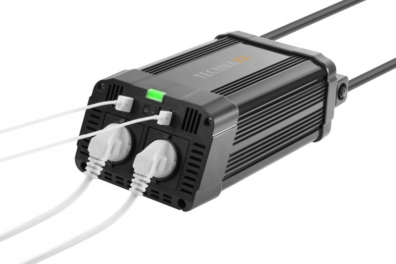 Technaxx Convertidor (Inversor) Kg Te16 De 1.200w De Potencia Continua (2x Vac 230v / 2x Usb)