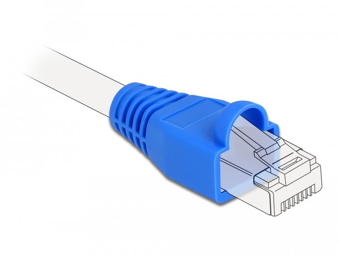 Knickschutztülle Für Rj45 Stecker Blau 20 Stück