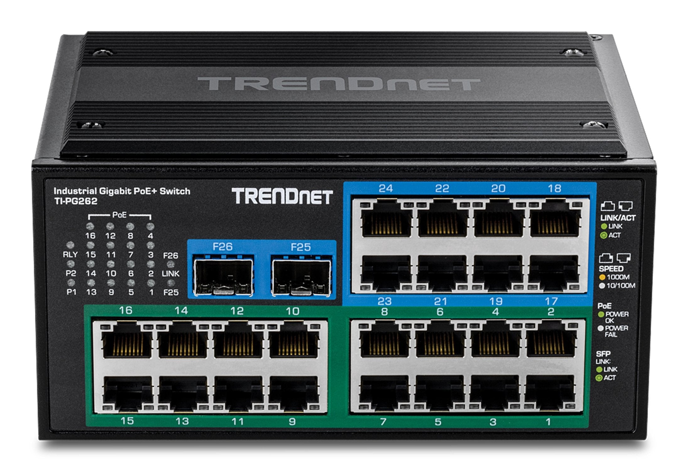 EAN 0710931162585 - Trendnet TI-PG262 switch No administrado Gigabit Ethernet (10/100/1000) Energía sobre Ethernet (PoE) Negr imagen 3