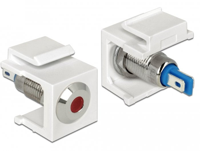 Delock Led Keystone Rojo De 6 V Plano, Blanco 86433