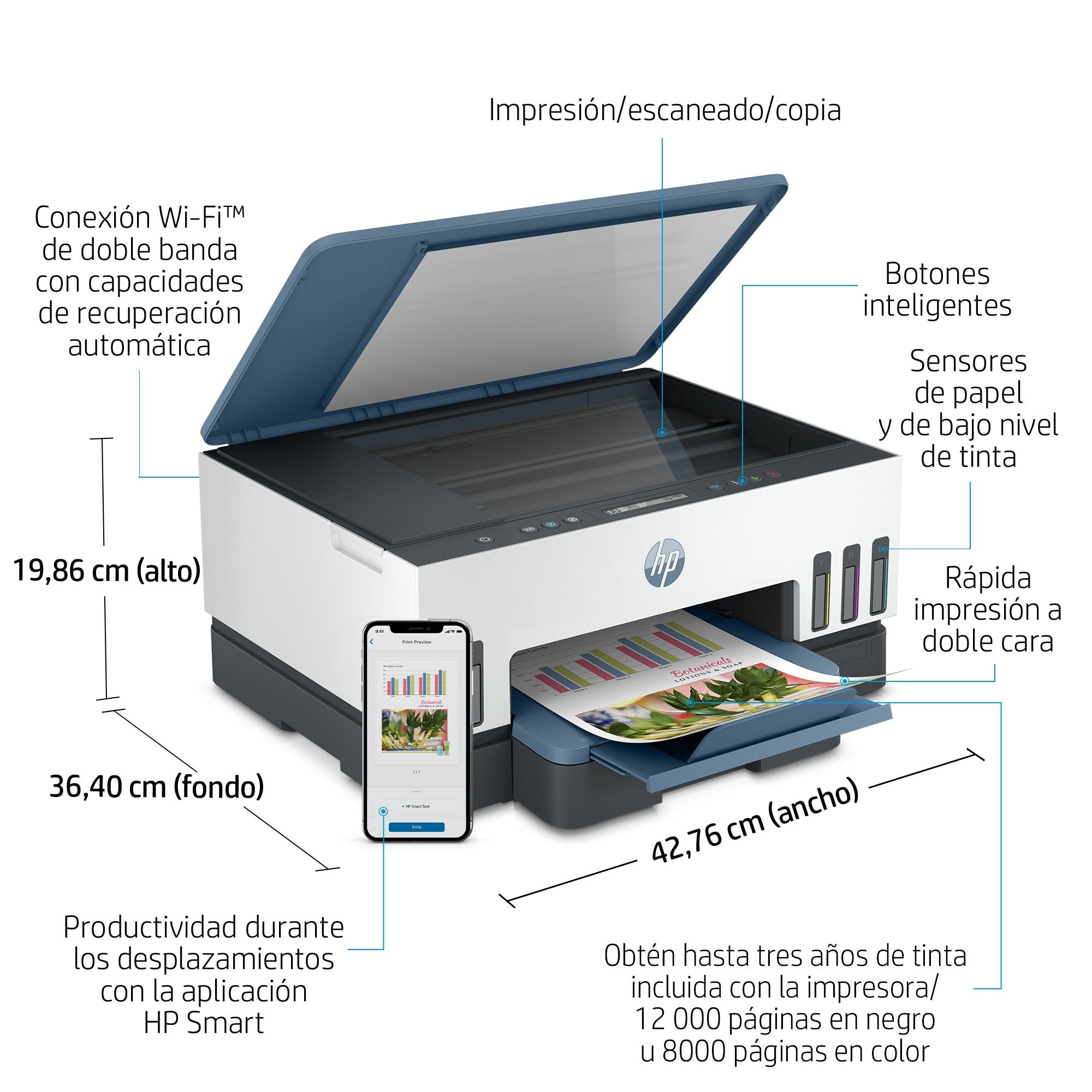 Impresora Hp Multifuncion Smart Tank 7006