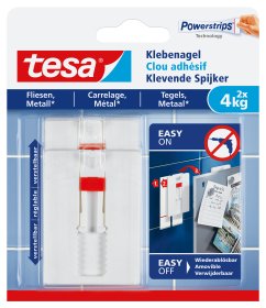 Tesa Clavo Adhesivo Ajumable Azulejos Y Metal Hama 4kg 2uds.