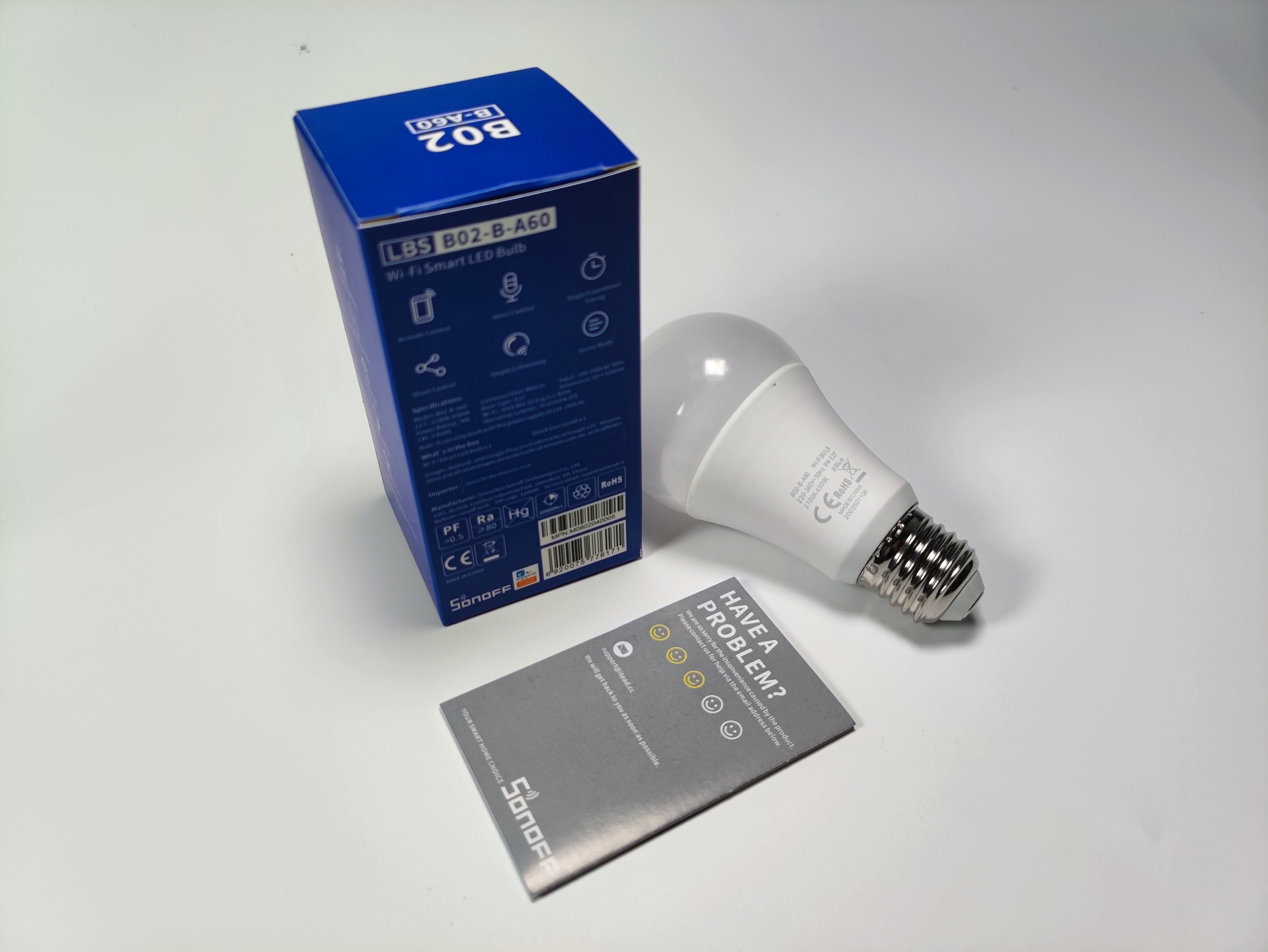 EAN 6920075776171 - Sonoff B02-B-A60 iluminación inteligente Bombilla inteligente Wi-Fi 9 W imagen 2