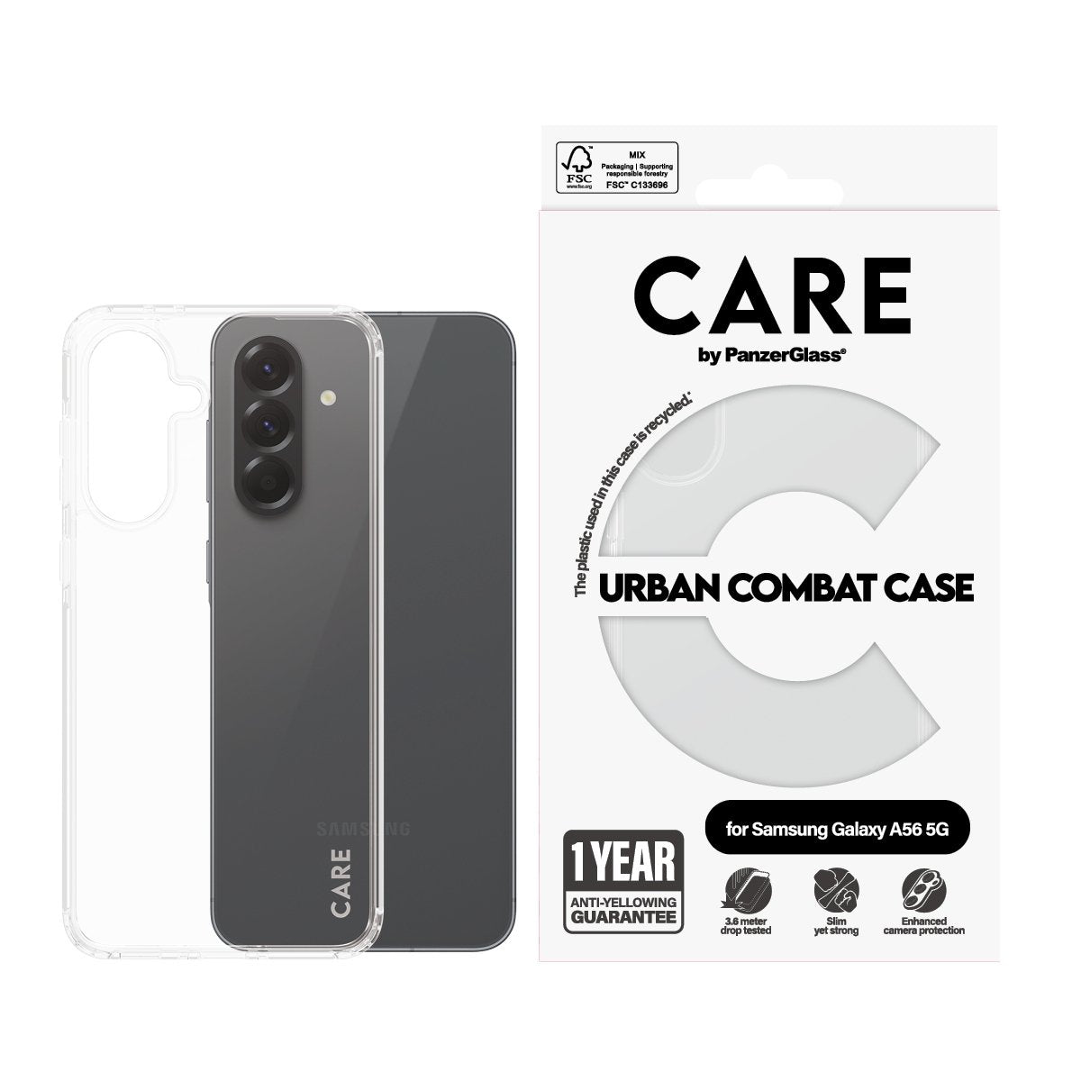 EAN 5715685016882 - PanzerGlass CARE™ by ® Urban Combat Case Transparent Samsung Galaxy A56 5G funda para teléfono móvil Tran imagen 2