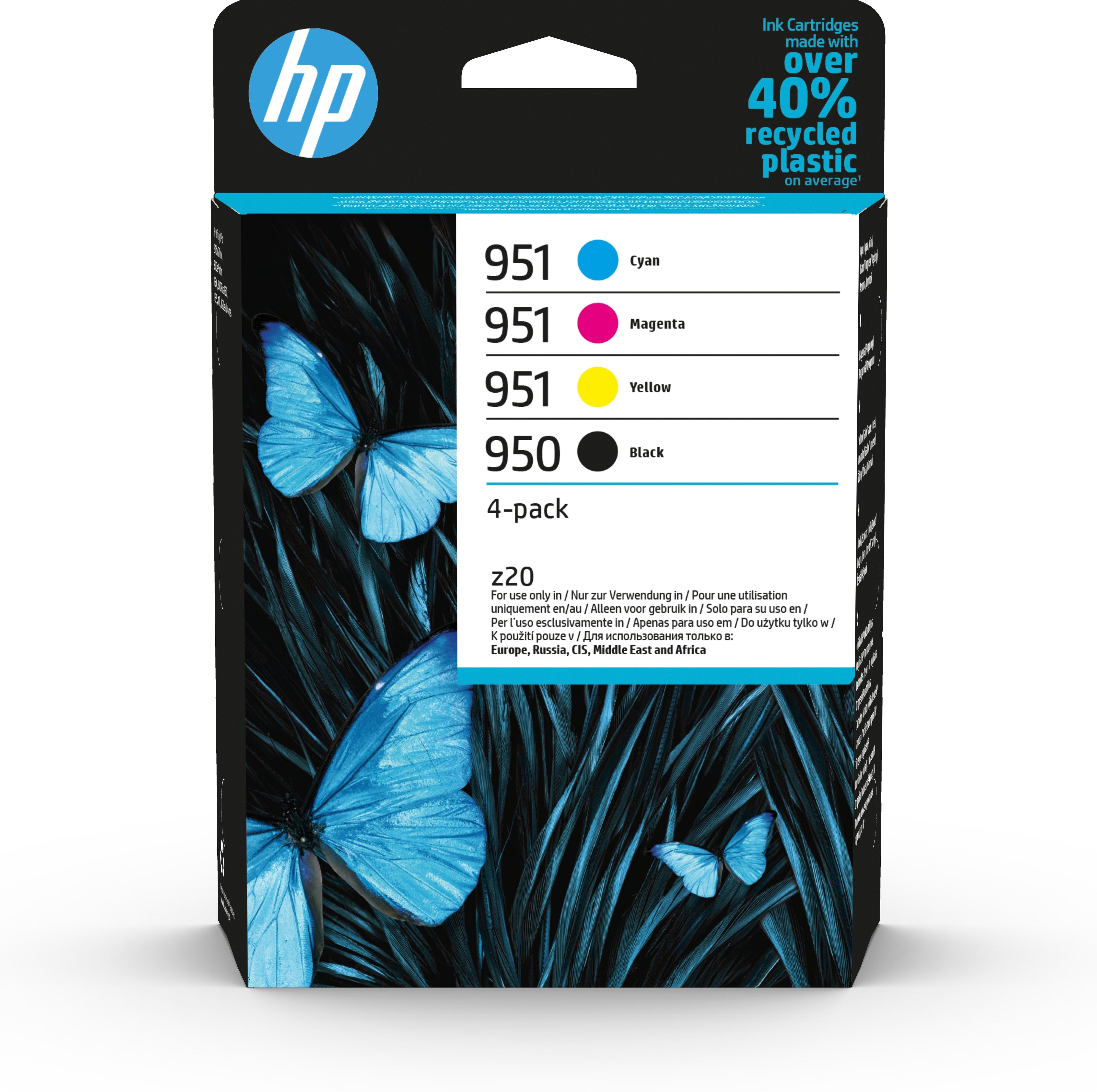 Tinta Original Hp 950 + 951 Cian Magenta Amarillo Negro
