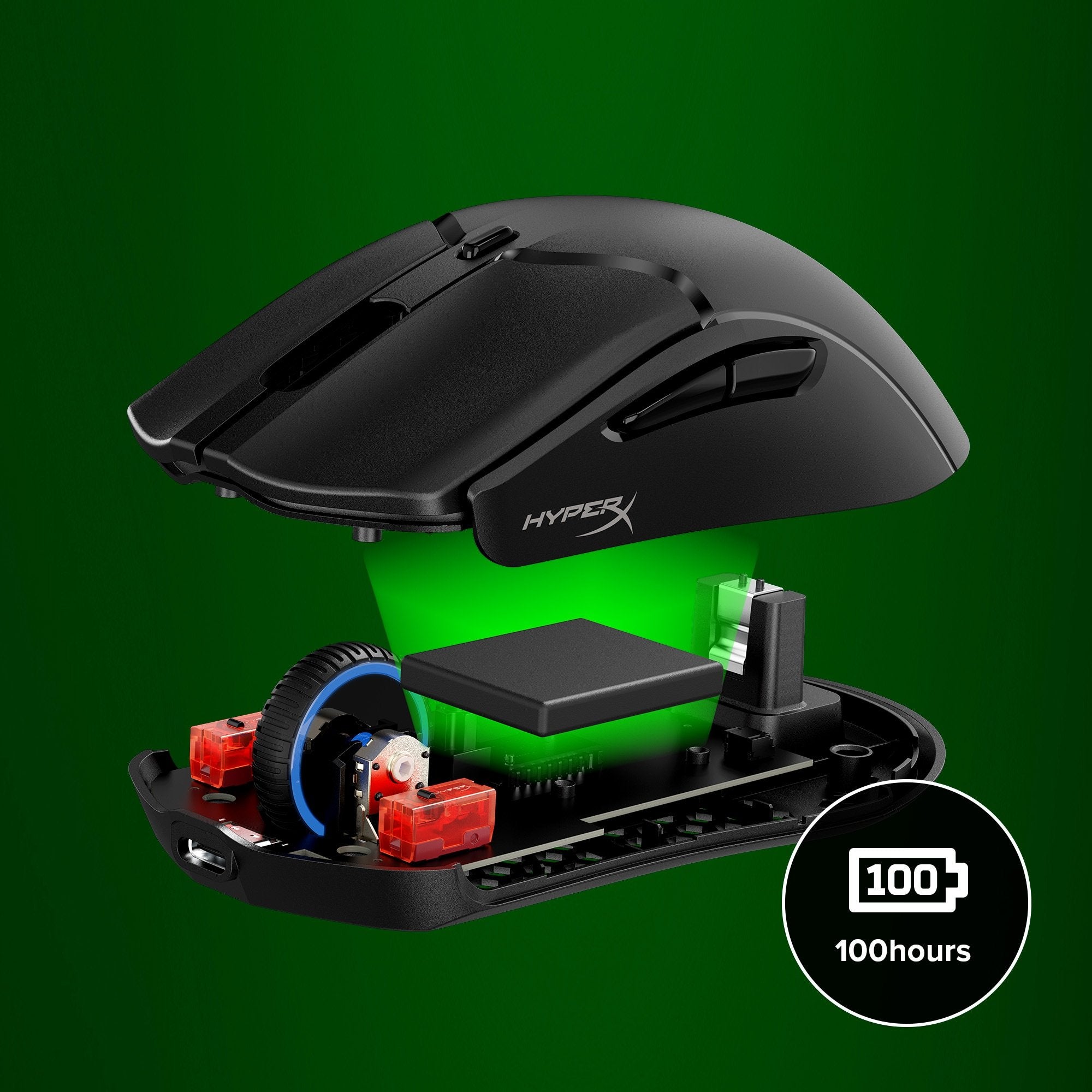 Hp Hyperx Pulsefire Haste 2 Mini: Ratón Gaming Inalámbrico (Negro)