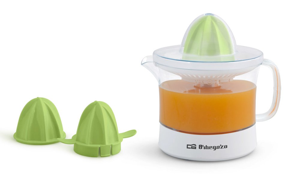 Exprimidor Orbegozo Ep 1510 25w Capacidad 0.5l Incluye 2 Conos Rotación Bidireccional Accesorios Lavables En Lavavajillas