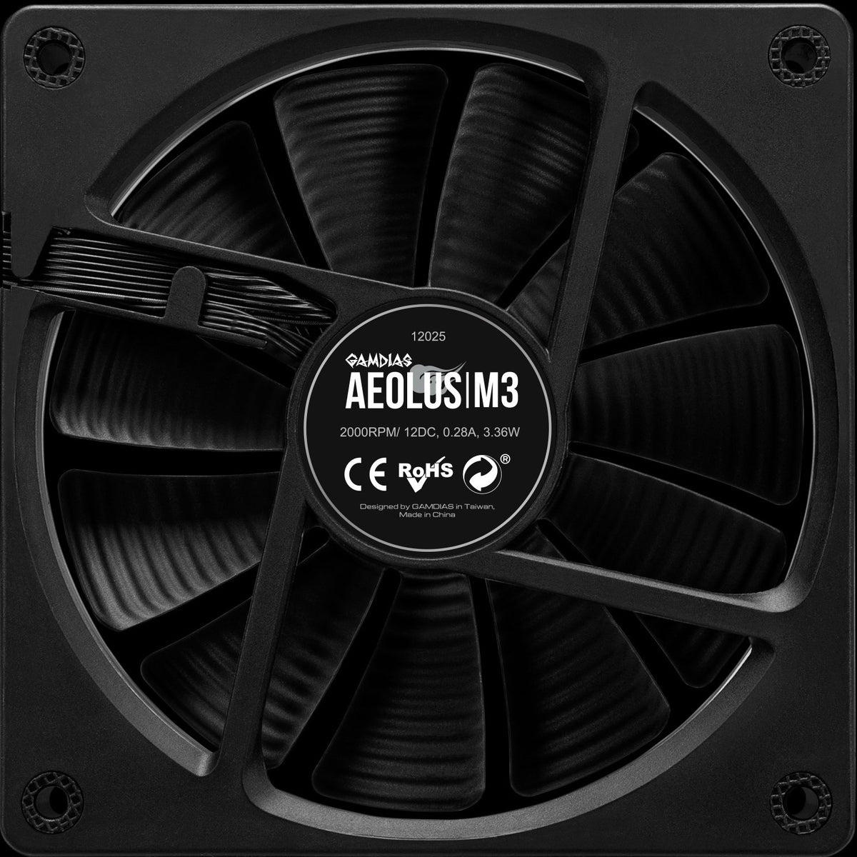EAN 4712960137042 - GAMDIAS AEOLUS M3-1201 Carcasa del ordenador Ventilador 12 cm Negro 1 pieza(s) imagen 4