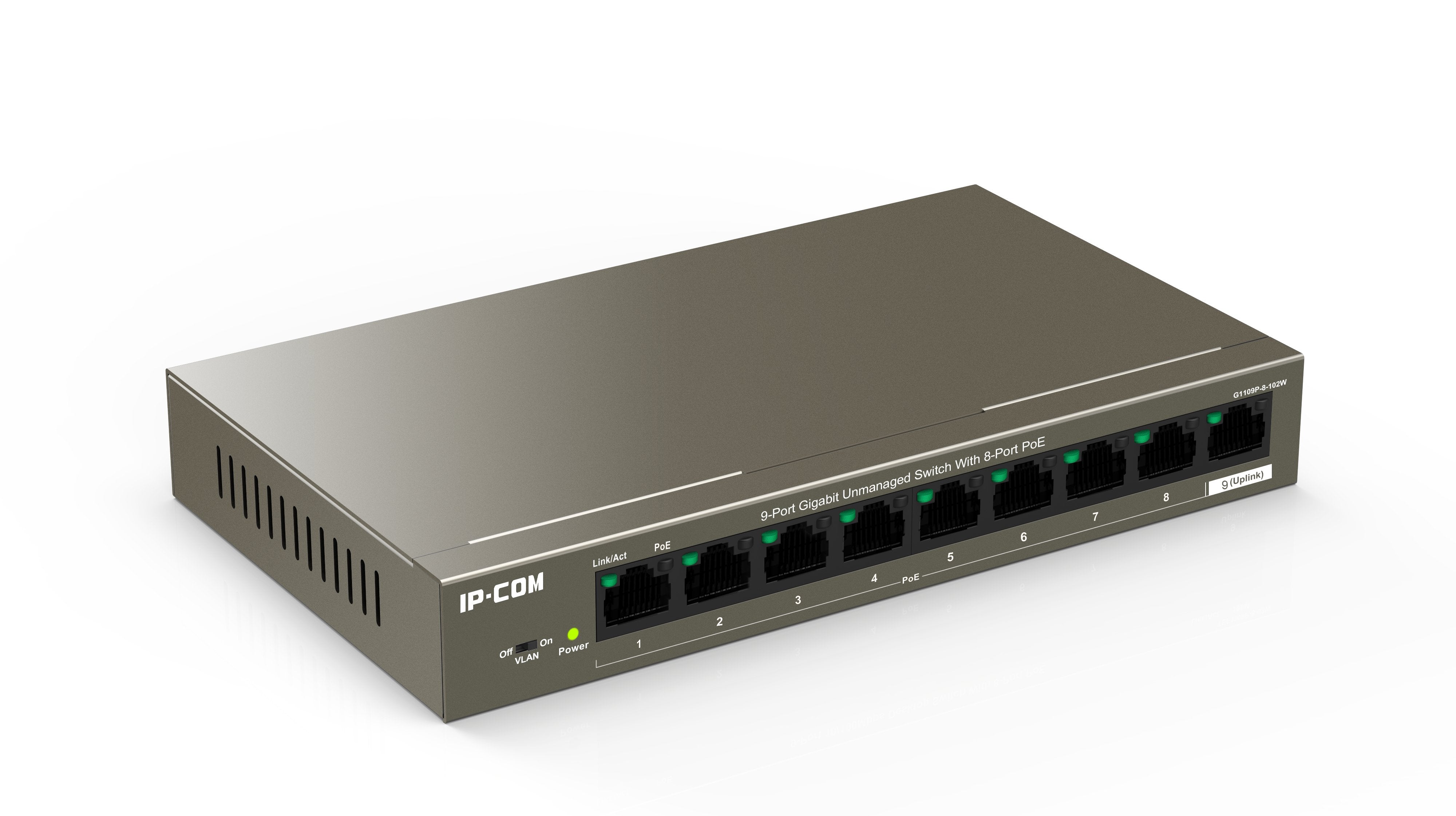 Ip-Com Networks G1109p-8-102w Switch No Administrado Gigabit Ethernet (10/100/1000) Energía Sobre Ethernet (Poe)