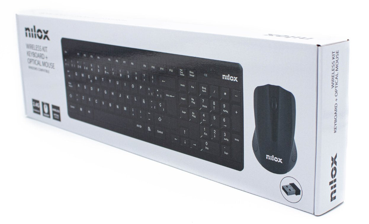 Nilox Teclado + Raton Wireless Esp Negro
