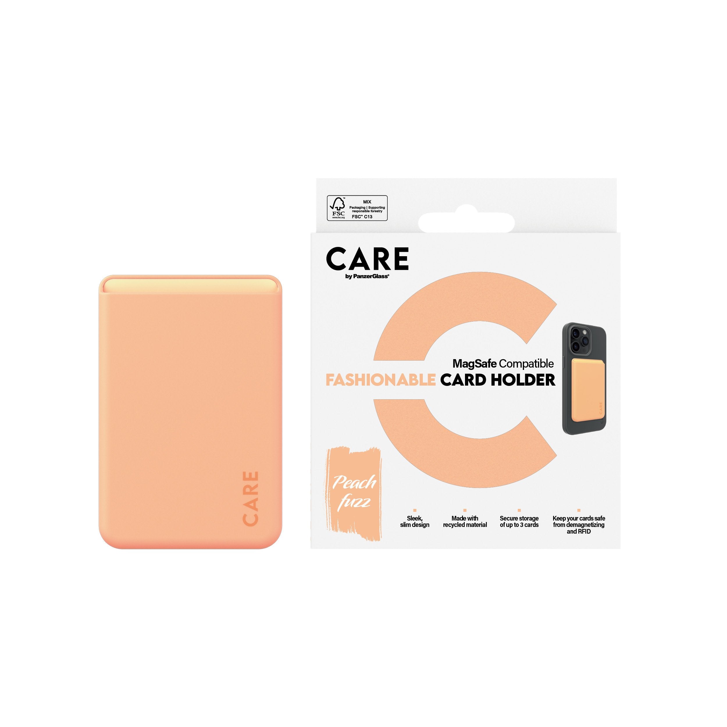 EAN 5715685011191 - PanzerGlass CARE™ by ® Card Holder Peachy iPhone funda para teléfono móvil Rosa imagen 2