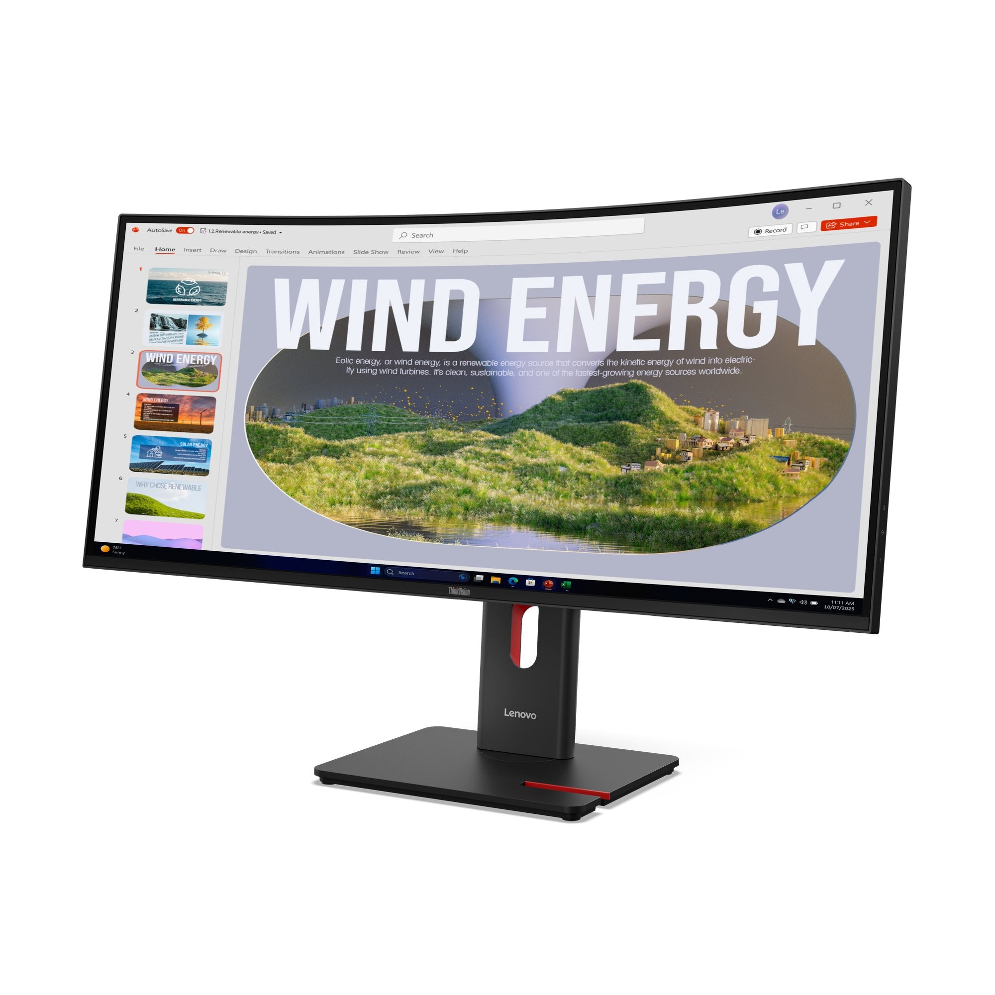 EAN 198155939679 - Lenovo ThinkVision T34WD-40 pantalla para PC 86,4 cm (34") 3440 x 1440 Pixeles Wide Quad HD+ LED Negro imagen 3