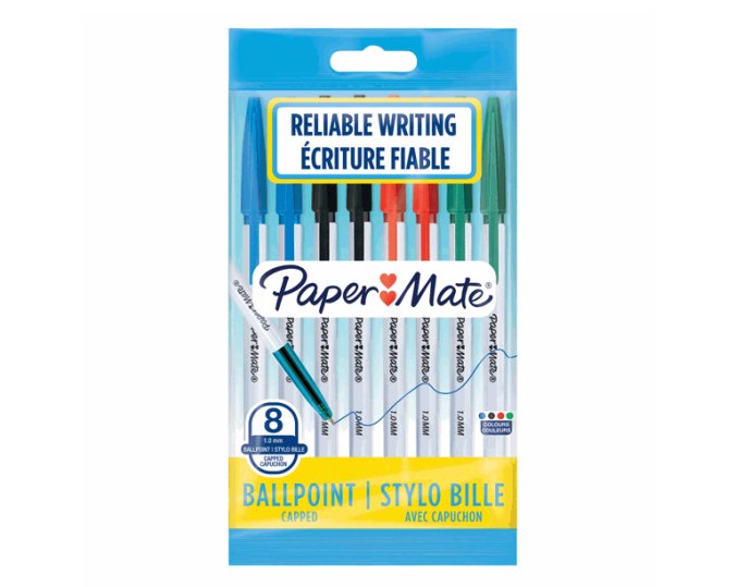 Paper Mate 045 Bolígrafo 1.0m Blister Surtidos -8u-