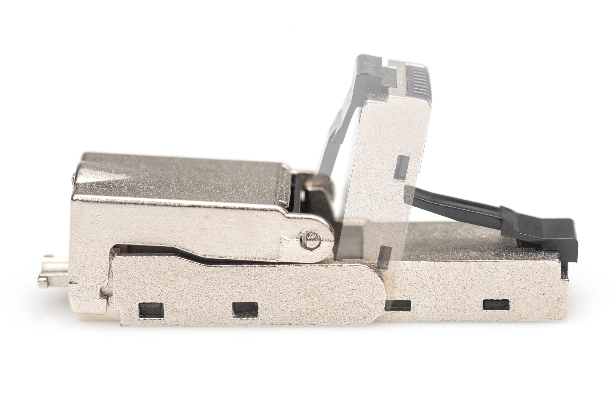 Conector De Campo Rj45 Cat.6a, Stp, Articulado Flexible Tapa Guardapolvo, Manguito De Protección Metalico Digitus