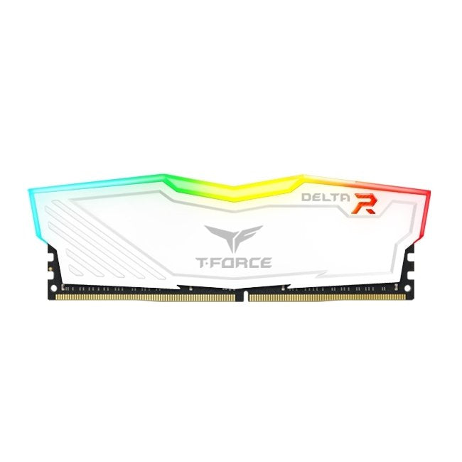 Memoria Ram Teamgroupte Delta Rgb Ddr4 16gb (2x8gb) 3200mhz Cl16 1.35v White