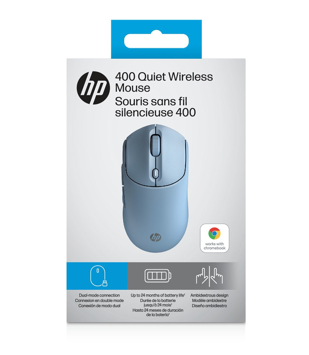 EAN 0198701895268 - HP 400 Quiet Blue Wireless Mouse ratón Hogar Ambidextro RF Wireless + Bluetooth 6000 DPI imagen 12
