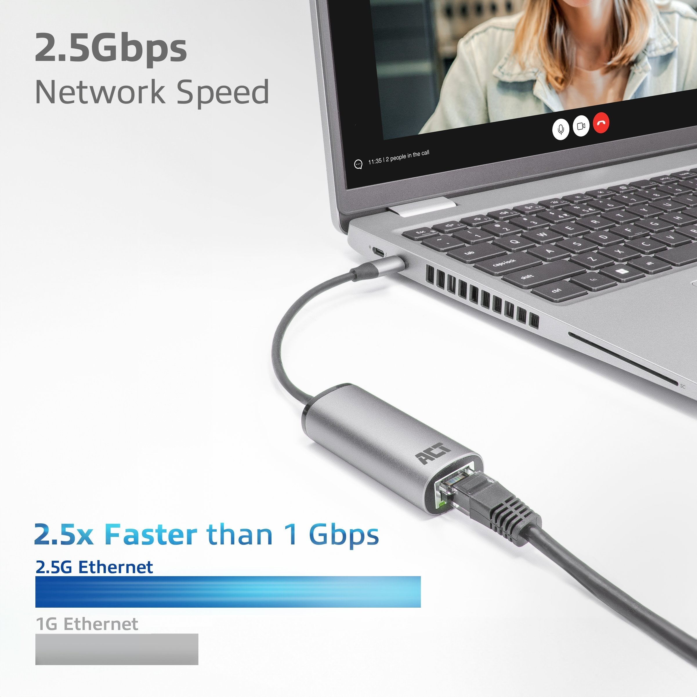 Adaptador Act Connectivity Usb C A Rj45 Ethernet 2.5gb