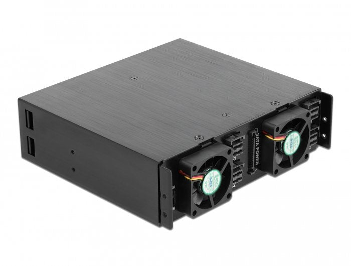 Delock 47235 Panel Bahía Disco Duro 13,3 Cm (5.25") Bandeja Para Disco Duro Negro, Bastidor De Instalación Negro, 13,3 Cm (5.25"), Bandeja Para Disco Duro, Nvme, 2.5", Negro, Aluminio
