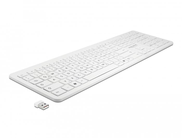 Delock Teclado (Aleman) Usb 2,4 Ghz Blanco (Flach)