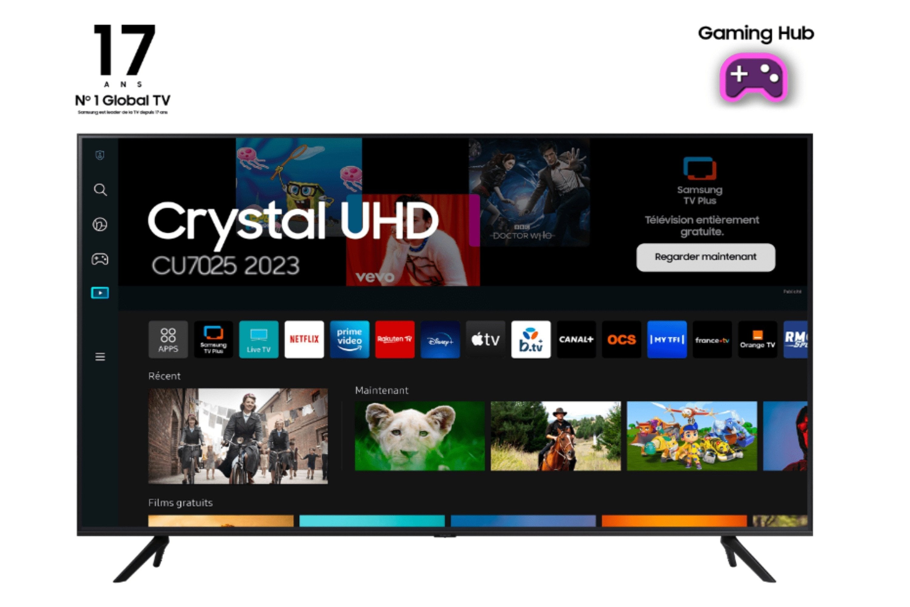Tv Samsung 55" Led Crystal 4k Uhd Tu55cu7025 Smart Tv