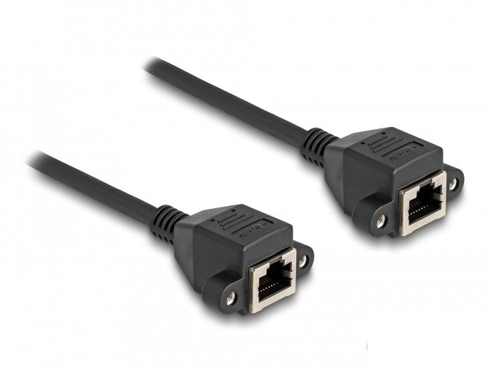 Delock 80200 Cable De Extensión Rj50 Hembra A Hembra S/Ftp 2 M Negro