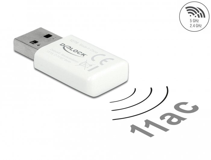 Delock Usb 3.0 Dualband Wlan Ac A B G N Micro Stick 867 + 300 Mbps
