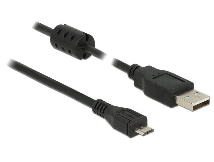 Delock Cable Usb 2.0 Typ-A Stecker > Usb 2.0 Micro-B Stecker 5.0 M Schwarz