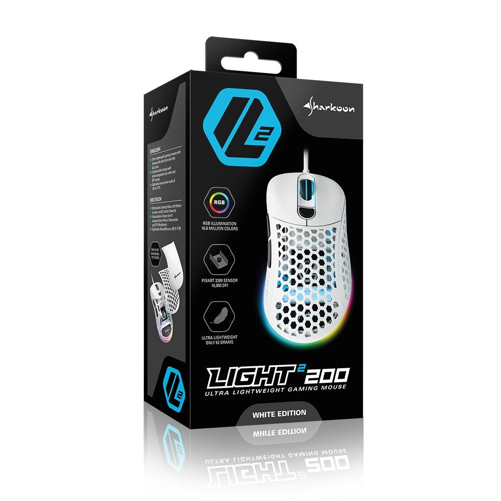 Raton Gaming Sharkoon Light2 200 Rgb Blanco