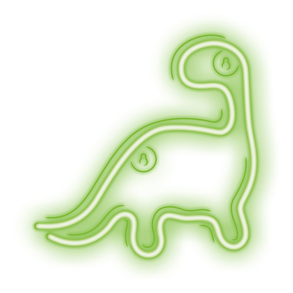 Lampara Forever Neon Led Dinosaur Green