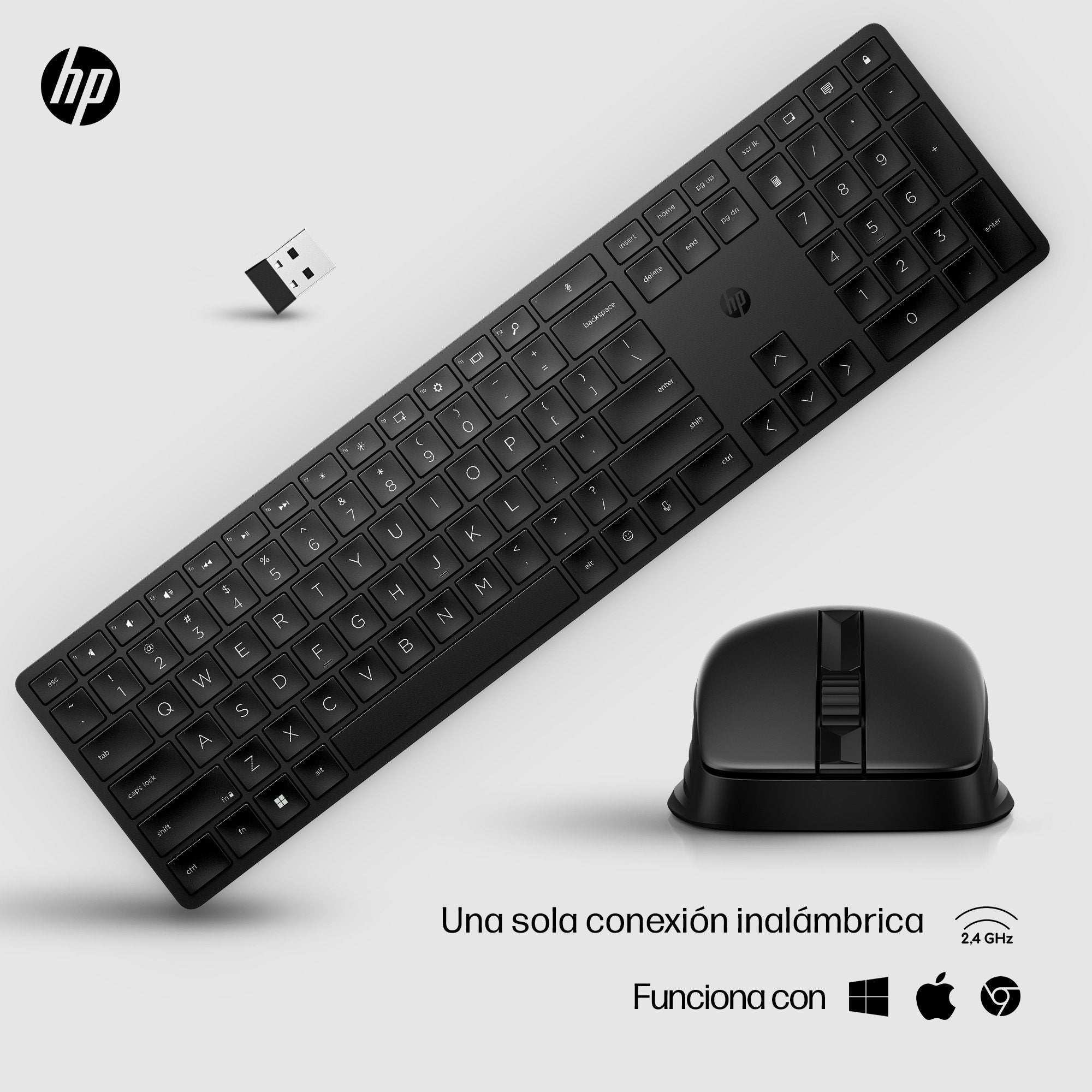 EAN 196188142189 - HP 650 Wireless Keyboard and Mouse Combo teclado Ratón incluido Hogar RF inalámbrico Blanco imagen 10