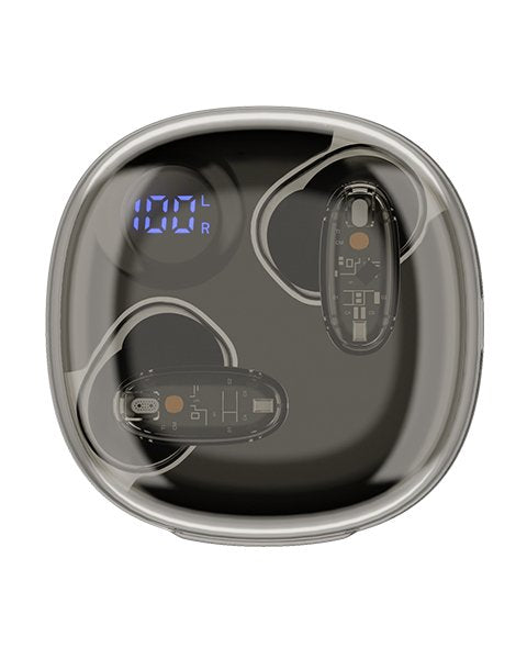 Auricular Gaming Mhib2 Semi-Transparente Bluetooth 5.4/ Indicador Led Negro Mars