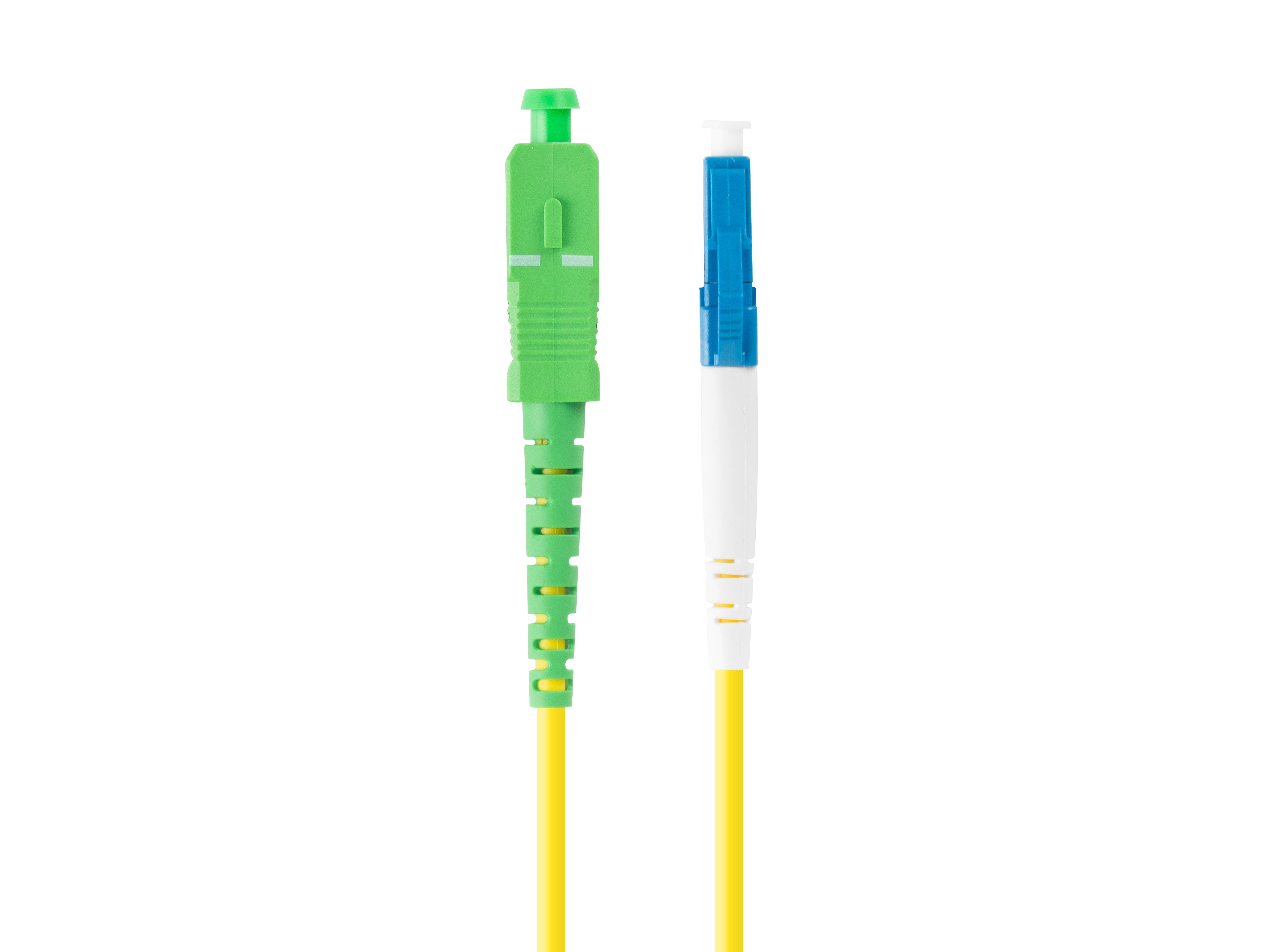 Cable Fibra Óptica 2m Lanberg Mono Lc/Upc-Sc/Apc Simplex G657a1 Lszh Amarillo