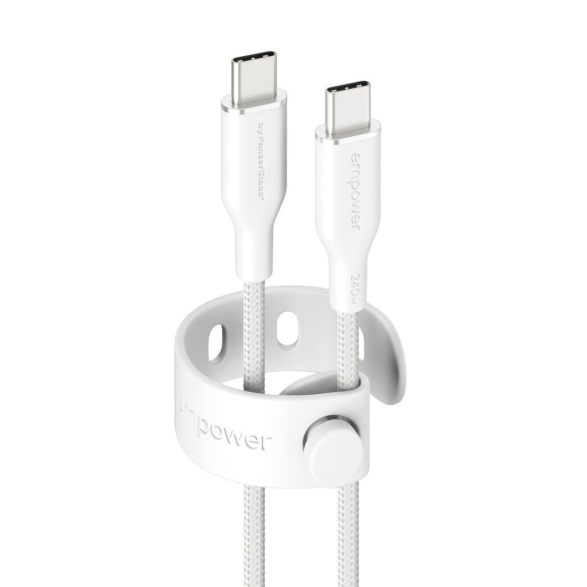 EAN 5715685027666 - PanzerGlass empower™ by ® Racing 240W USB-C to USB-C Cable | USB 2.0 | 1.2M | Silver White cable USB Blan imagen 2