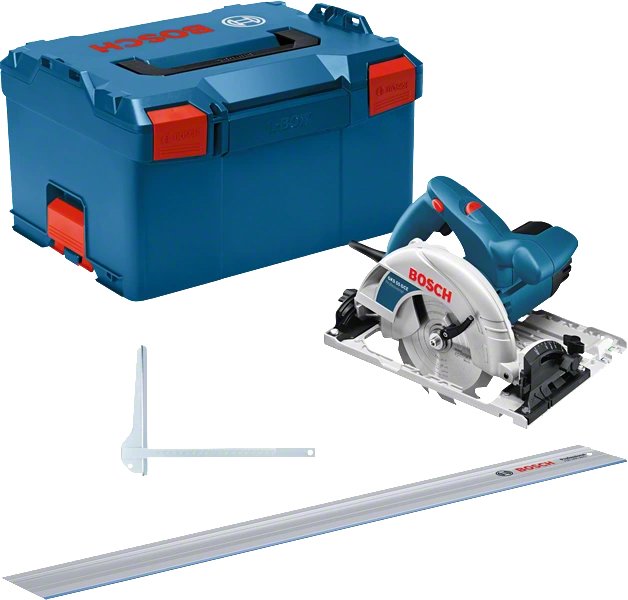 Sierra Circular Bosch Professional Gks 55+ Gce Professional Azul, 1.350 W, L-Boxx, Carril Guía Fsn 1400 0615990m91