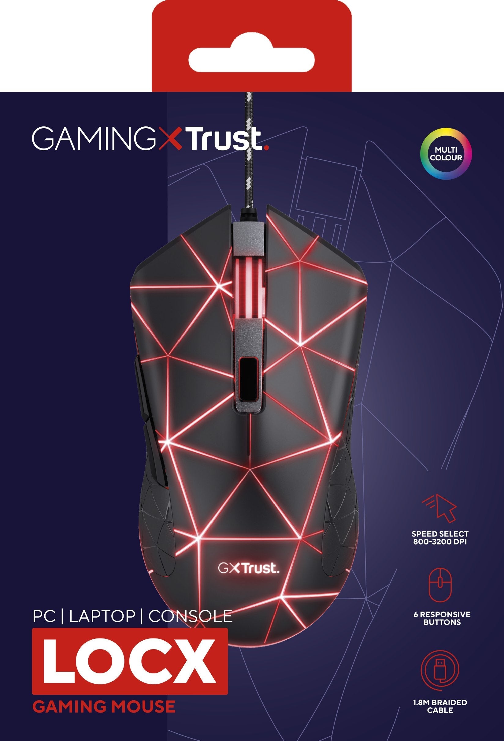 Ratón Gaming Trust Gaming Gxt 133 Locx Hasta 4000 Dpi