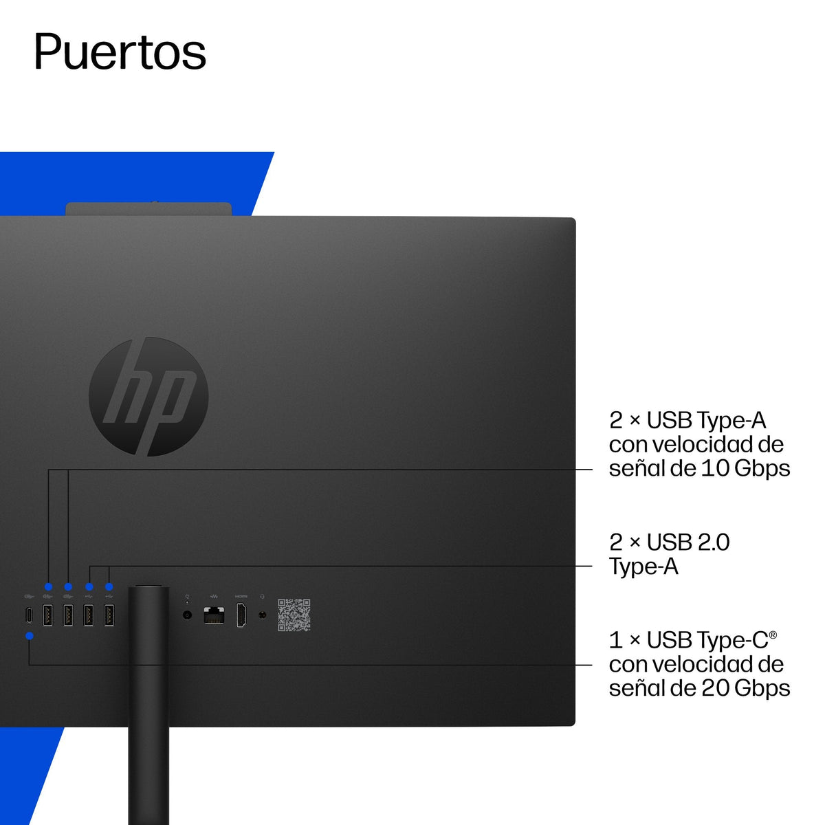 Pc All In One Hp Omnistudio 24-Cu0020ns Intel Core 3-100u 8gb 512gb Ssd 23.8' Sin Sistema Operativo