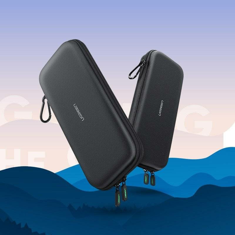 Ugreen 50974 Funda Para Consola Portátil Nintendo Eva (Etileno Acetato De Vinilo), Oxford, Terciopelo Gris