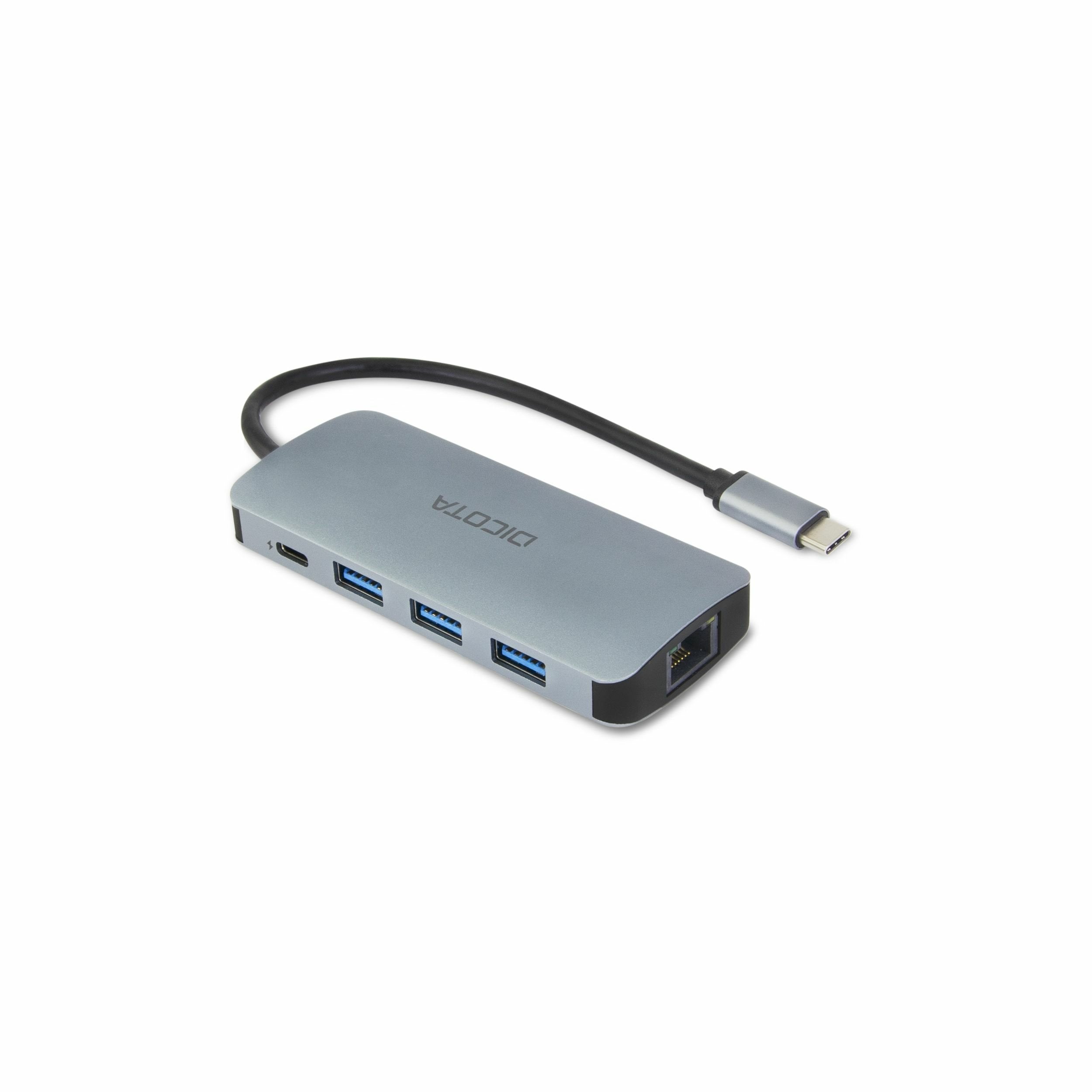 Dicota Usb-C 8-In-1 Multi Hub 4k Pd 100w Silver